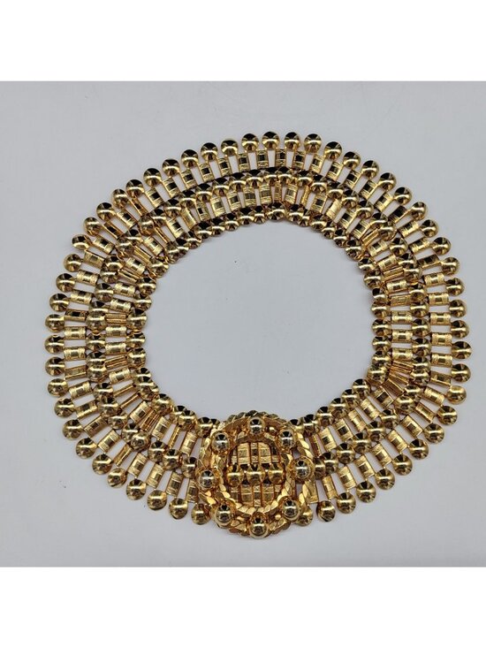 Gold Toned Metal Belt Medieval Style Statement Detail Retro Small Vintage main image 4